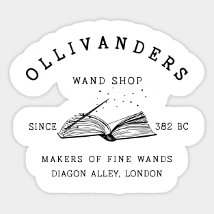 Ollivanders Wand Shop Pottery Fan Sticker